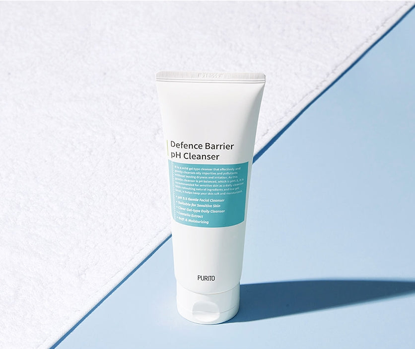 PURITO Defence Barrier Ph Cleanser 150ml/5.1 fl.oz Sensitive Skin, Oil Control, Pore Cleansing, Refreshening, Low pH 5.5, Gentle Cleanser, lightweight