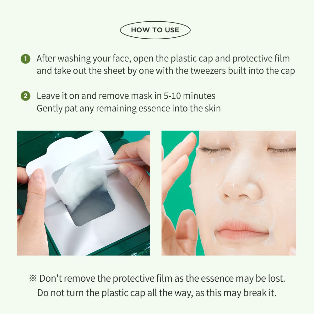JM Solution Quick Routine Barrier Cica Facial Mask Sheet 30 EA- 1day 1 Mask Pick and Quick Dispenser Type- Cica Calming-Vegan Certified Sheet for All Skin