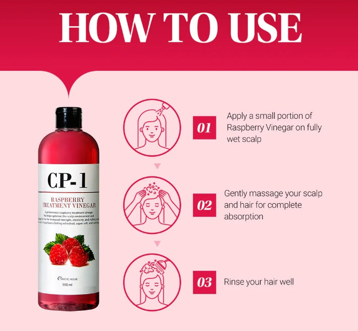 Esthetic House CP-1 Raspberry Treatment Hair Vinegar (500ml 16.9 oz)