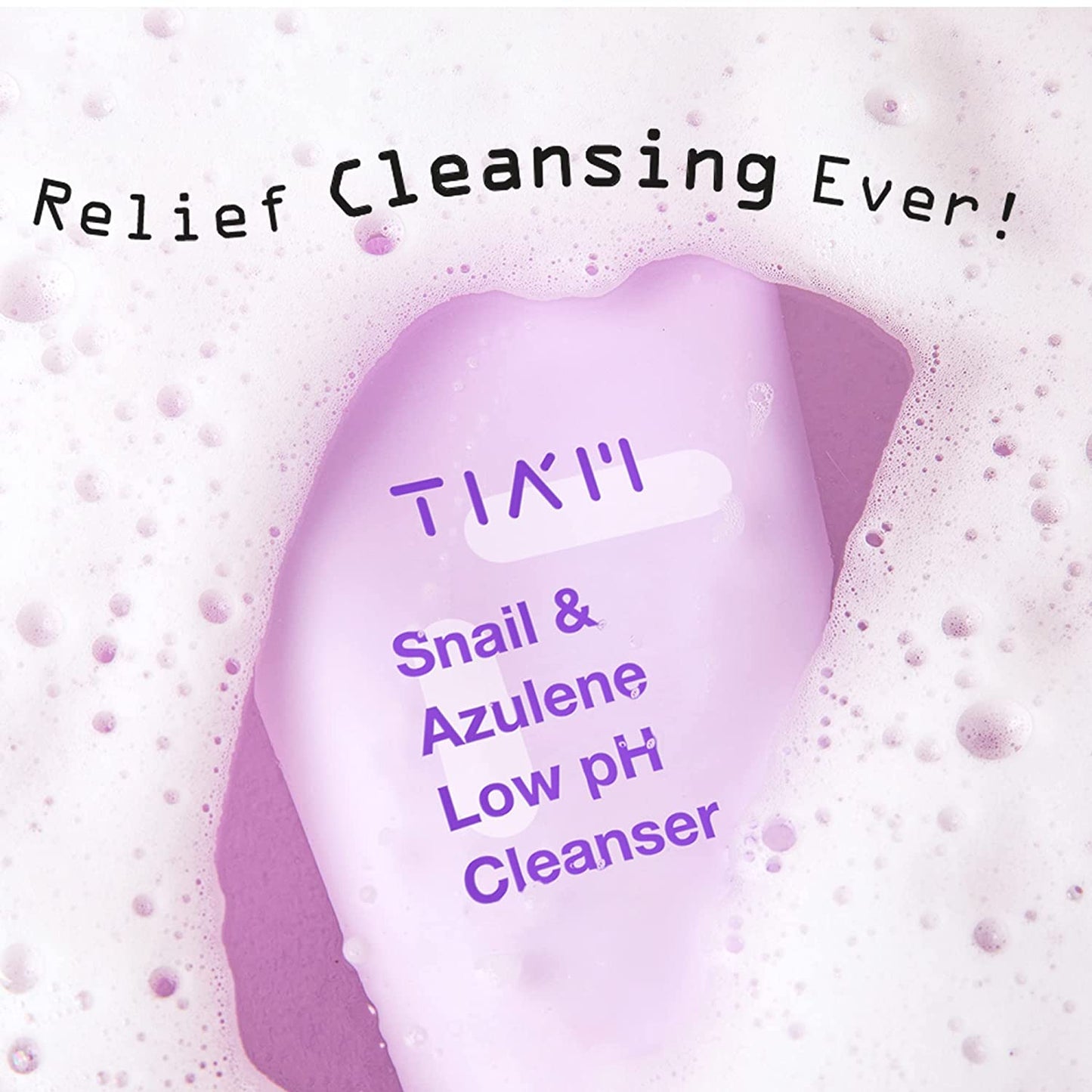 TIAM Snail&Azulene Low pH Cleanser, Gel Facial Cleanser, Snail Secretion Filtrate, pH Balancing, Anti Acne (200ml 6.76fl oz.)