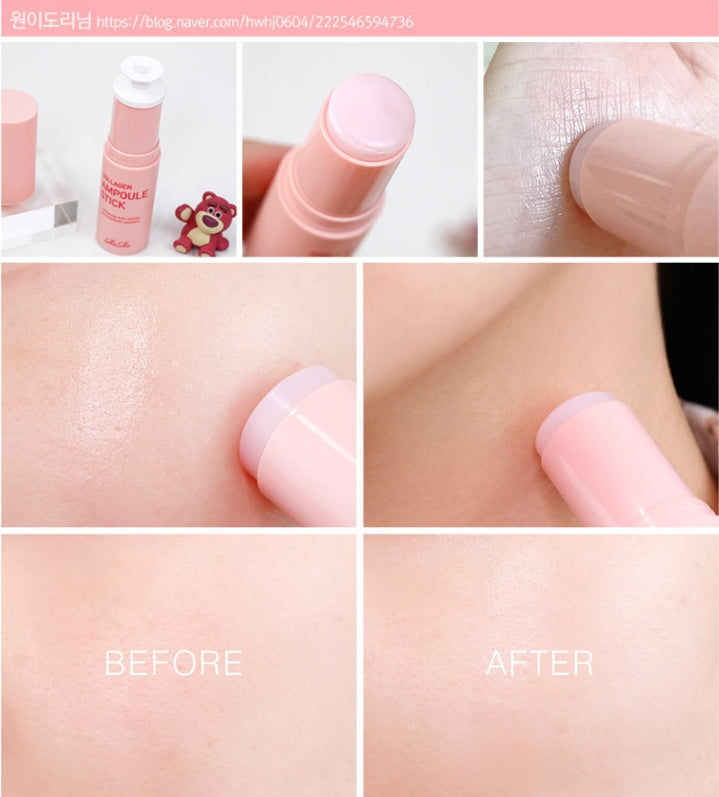 RiRe Collagen Ampoule Stick (15g 0.53 oz.) Multi Balm Stick Moisturizing Wrinkle & Lip Care Portable Size Multi Usable