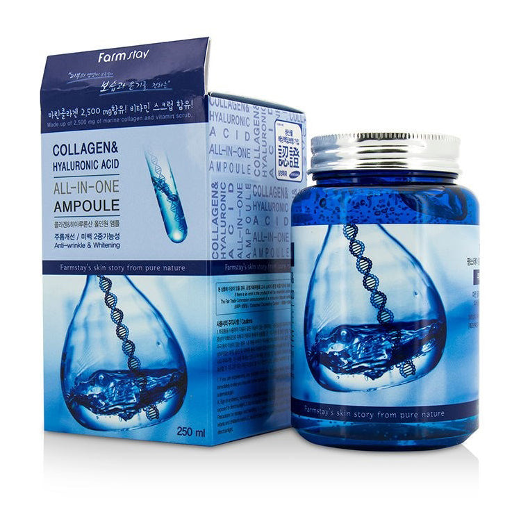 Farmstay Collagen n Hyaluronic Acid All in One Ampoule (250ml)