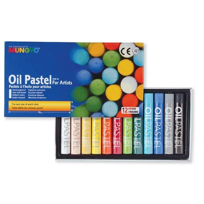 Mungyo Gallery Oil Pastels Cardboard Box Set - Assorted Colors (12, 24, 36, 48 Colors)