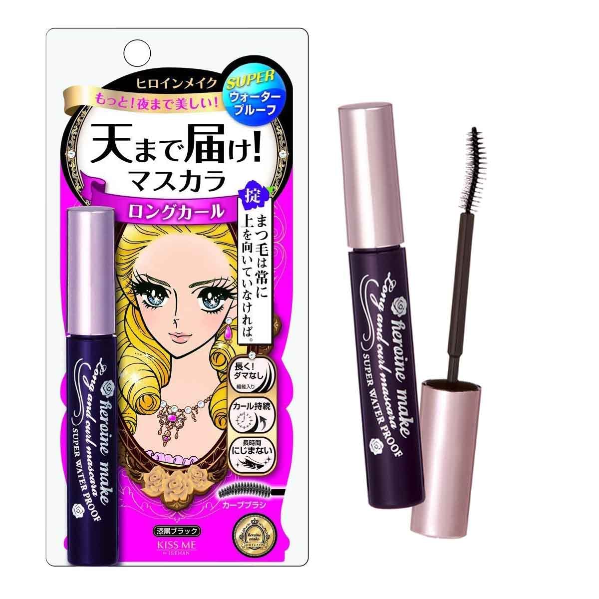 Kissme Heroine Make Waterproof Long and Curl Long-Lasting Mascara 6g (Black)