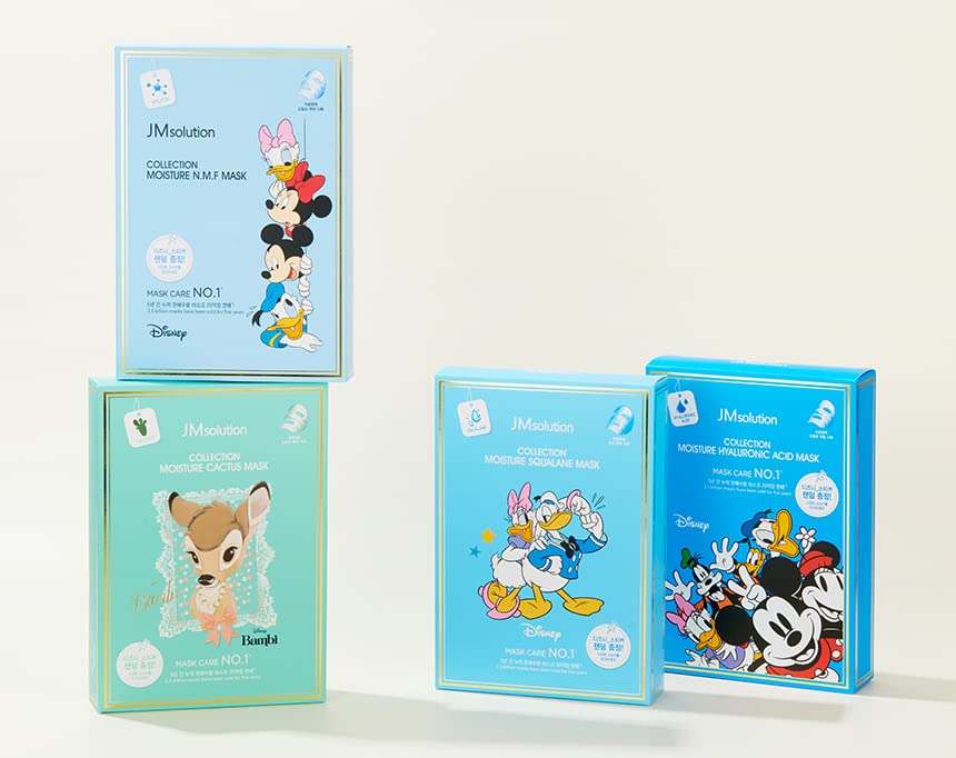 JM Solution Collection Moisture N.M.F Facial Mask Pack (10 sheets), Refills The Elastic Moisture to Weak and Dry Skin, Hydrating Skincare