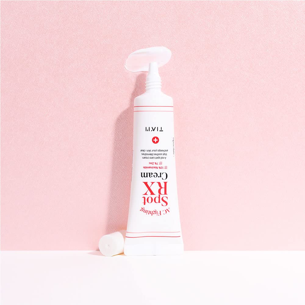 TIAM AC Fighitng Spot RX Cream, Acne-Prone Skin, Acne Spot Treatment, Intensive Nourishing and Calming for Dry, Red-Looking Skin After a Blemish, 1 Oz