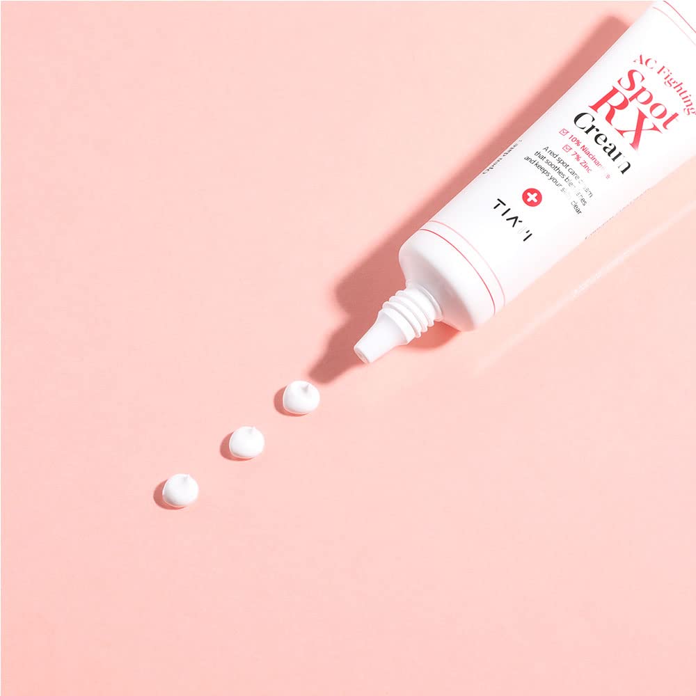 TIAM AC Fighitng Spot RX Cream, Acne-Prone Skin, Acne Spot Treatment, Intensive Nourishing and Calming for Dry, Red-Looking Skin After a Blemish, 1 Oz