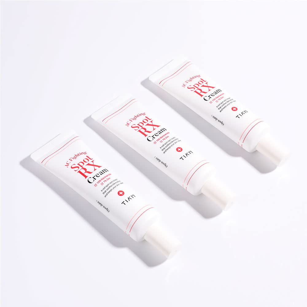 TIAM AC Fighitng Spot RX Cream, Acne-Prone Skin, Acne Spot Treatment, Intensive Nourishing and Calming for Dry, Red-Looking Skin After a Blemish, 1 Oz