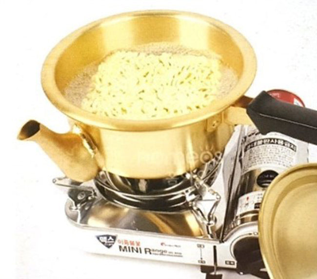 Korea Patented Kettle Noodle Pot Aluminum Raymen Pot 7.08"(18cm) Black Bean Sauce Ramen