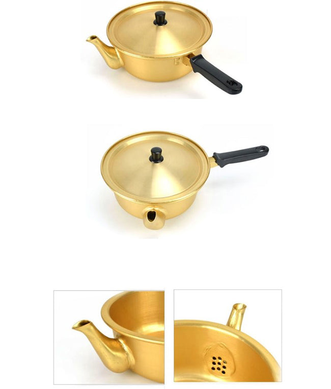 Korea Patented Kettle Noodle Pot Aluminum Raymen Pot 7.08"(18cm) Black Bean Sauce Ramen