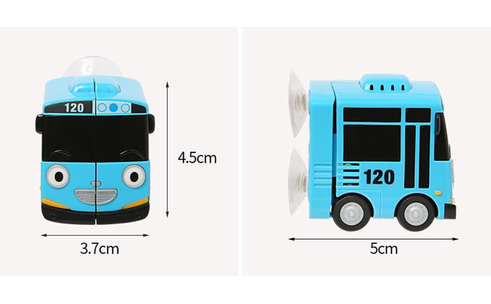 Tayo Toothbrush Holder Wall Mounted Cute Character Strong Suction Cup, Easily Attach to Mirror or Glass, One Touch
