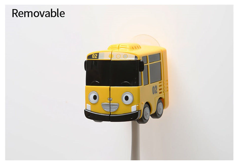 Tayo Toothbrush Holder Wall Mounted Cute Character Strong Suction Cup, Easily Attach to Mirror or Glass, One Touch