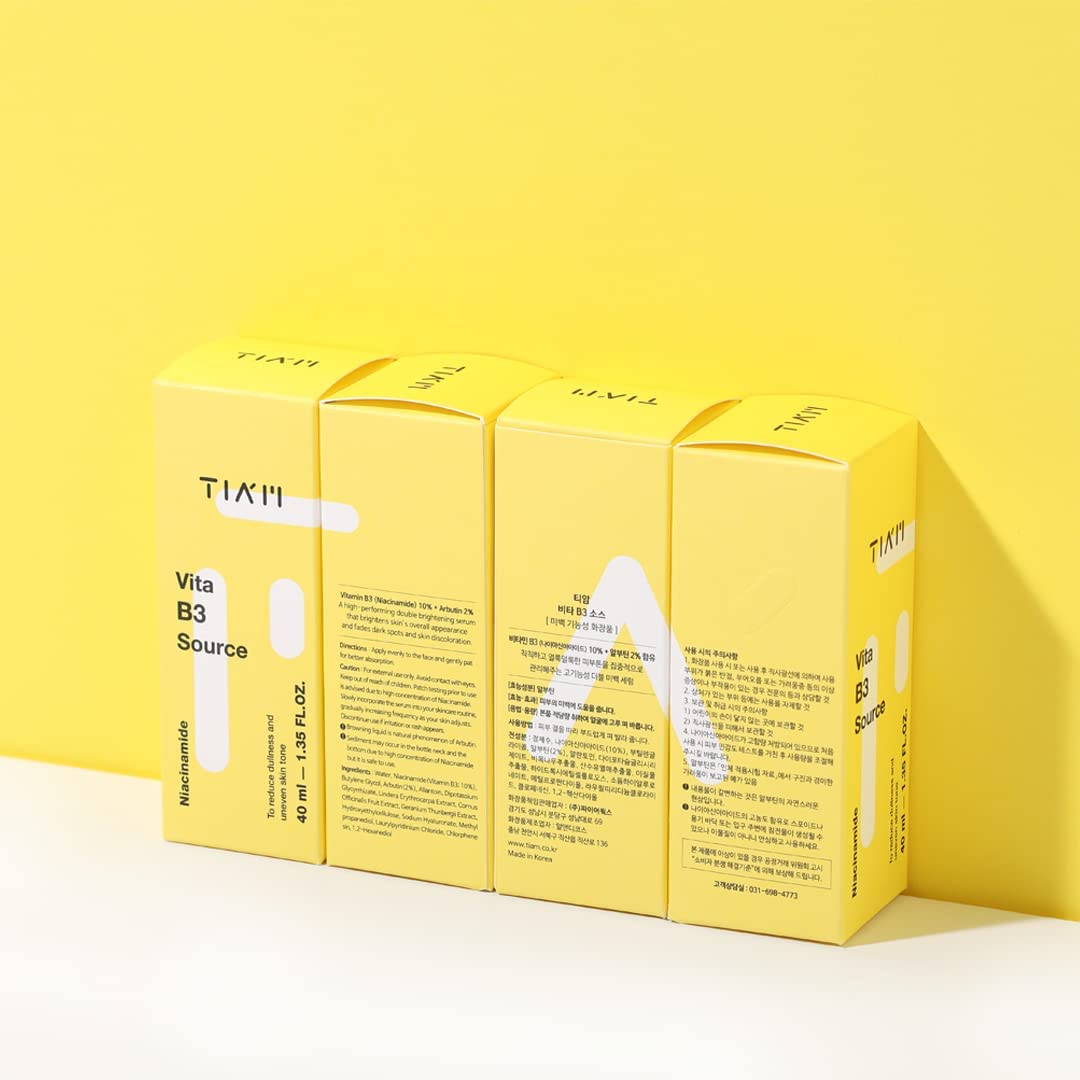 TIAM Vita B3 Source, Niacinamide Serum, 10% Niacinamide Vitamin B3 (40ml 1.35fl oz)