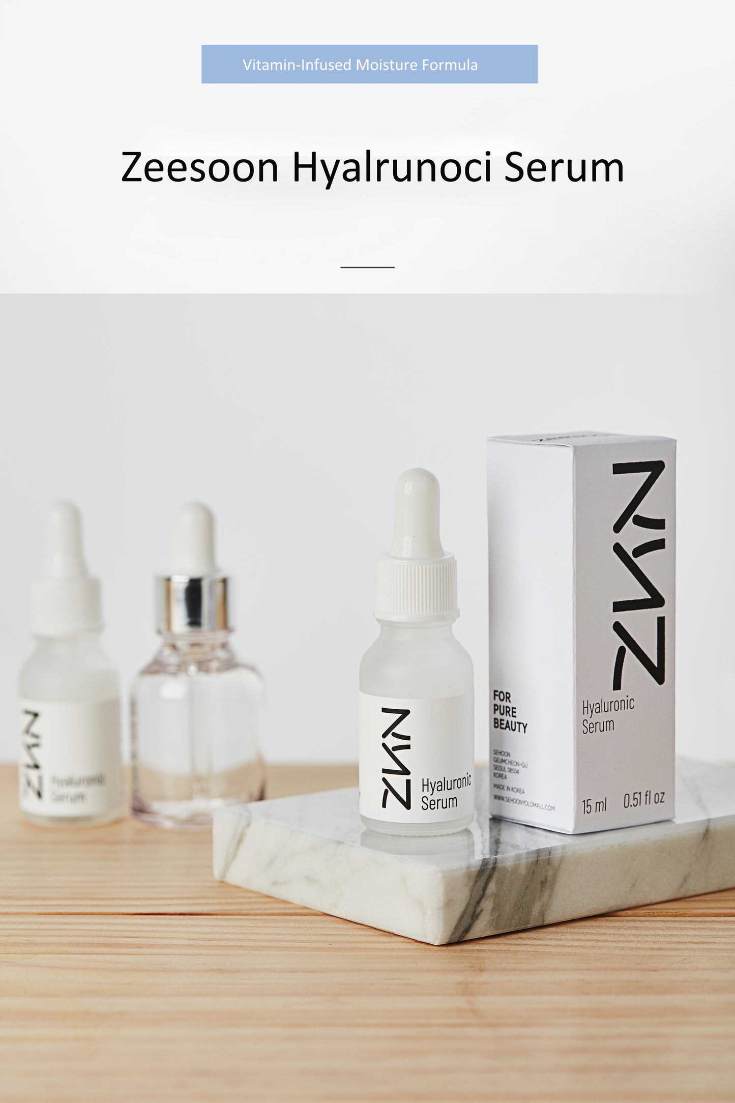 Zeesoon Hyaluronic Serum, Hydrating Facial Serum, 1.69 fl.oz (50 ml)