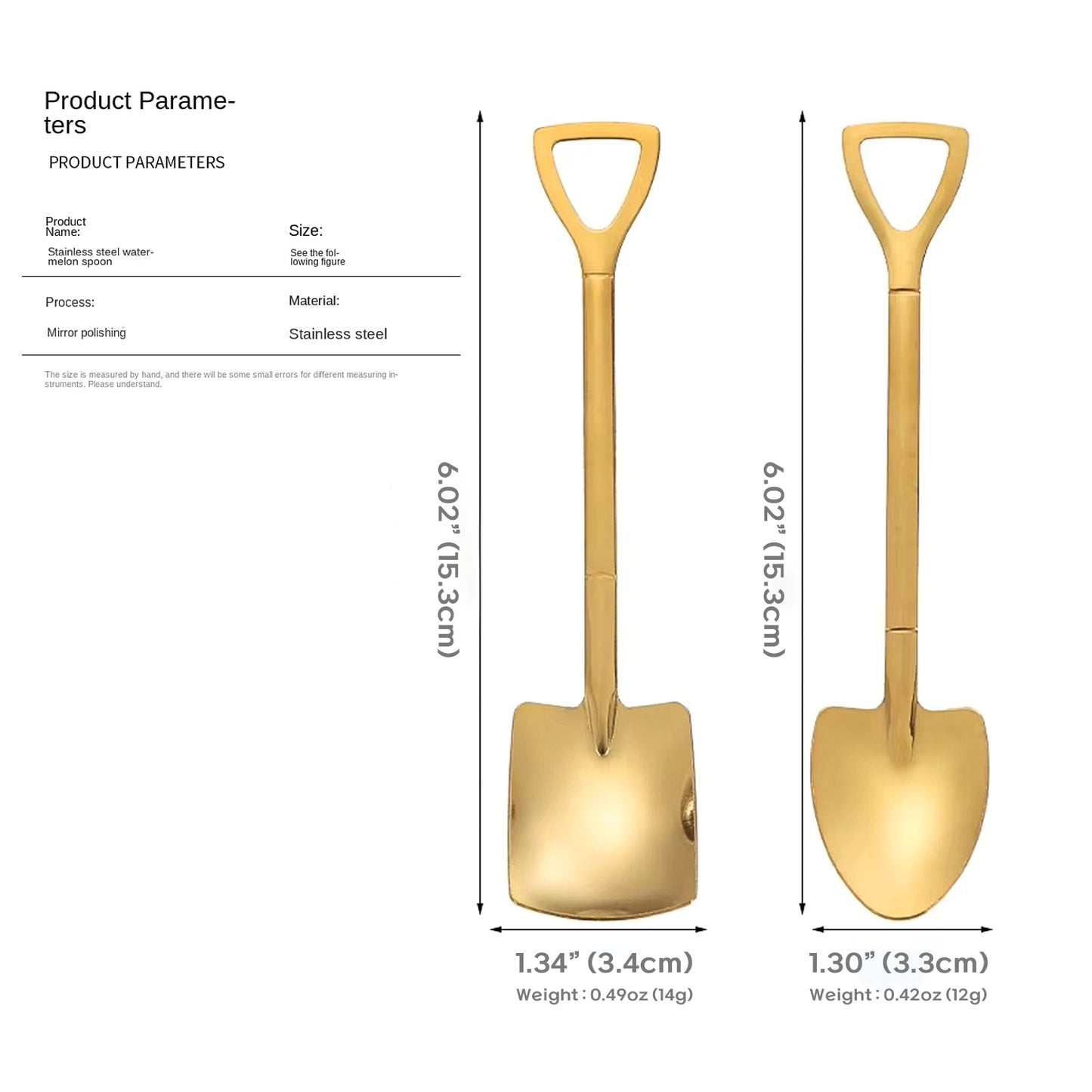 2 Pcs (1 Set) Stainless Steel Shovel Spoons – Reusable Mini Dessert Spoons for Coffee, Tea, Ice Cream, Fruit, Sugar & Cake, Cute Shovel-Shaped Silver Spoons for Kitchen and Party Use