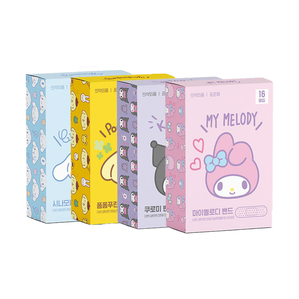 Cute Kitty Friends Adhesive Bandages 2 Pack (16 Count Each, 32 Total), Kawaii First Aid Bandages, Assorted Cute Designs