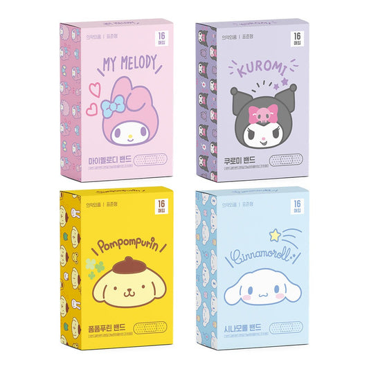 Cute Kitty Friends Adhesive Bandages 2 Pack (16 Count Each, 32 Total), Kawaii First Aid Bandages, Assorted Cute Designs