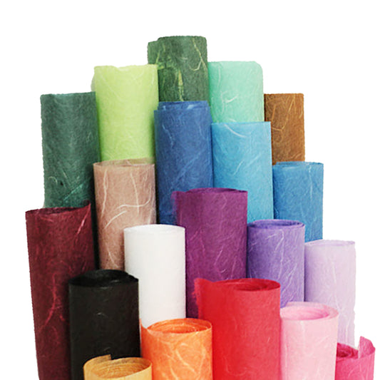 Korean Traditional Handmade Colored Hanji Paper – Mulberry Fiber Washi Style Art Paper for Painting, Crafts, Packaging & Lighting – 25 x 37 Inch