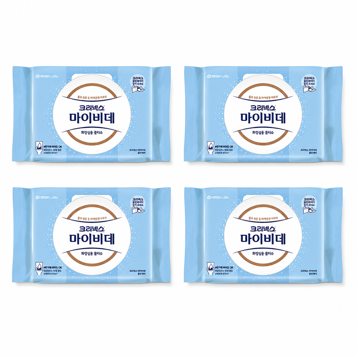 My Bidet Wet Wipes, 46 Count (Pack of 4), Gentle Cleansing Toilet Wipes, Suitable for Toilet Use, Travel Friendly, Personal Hygiene Wipes