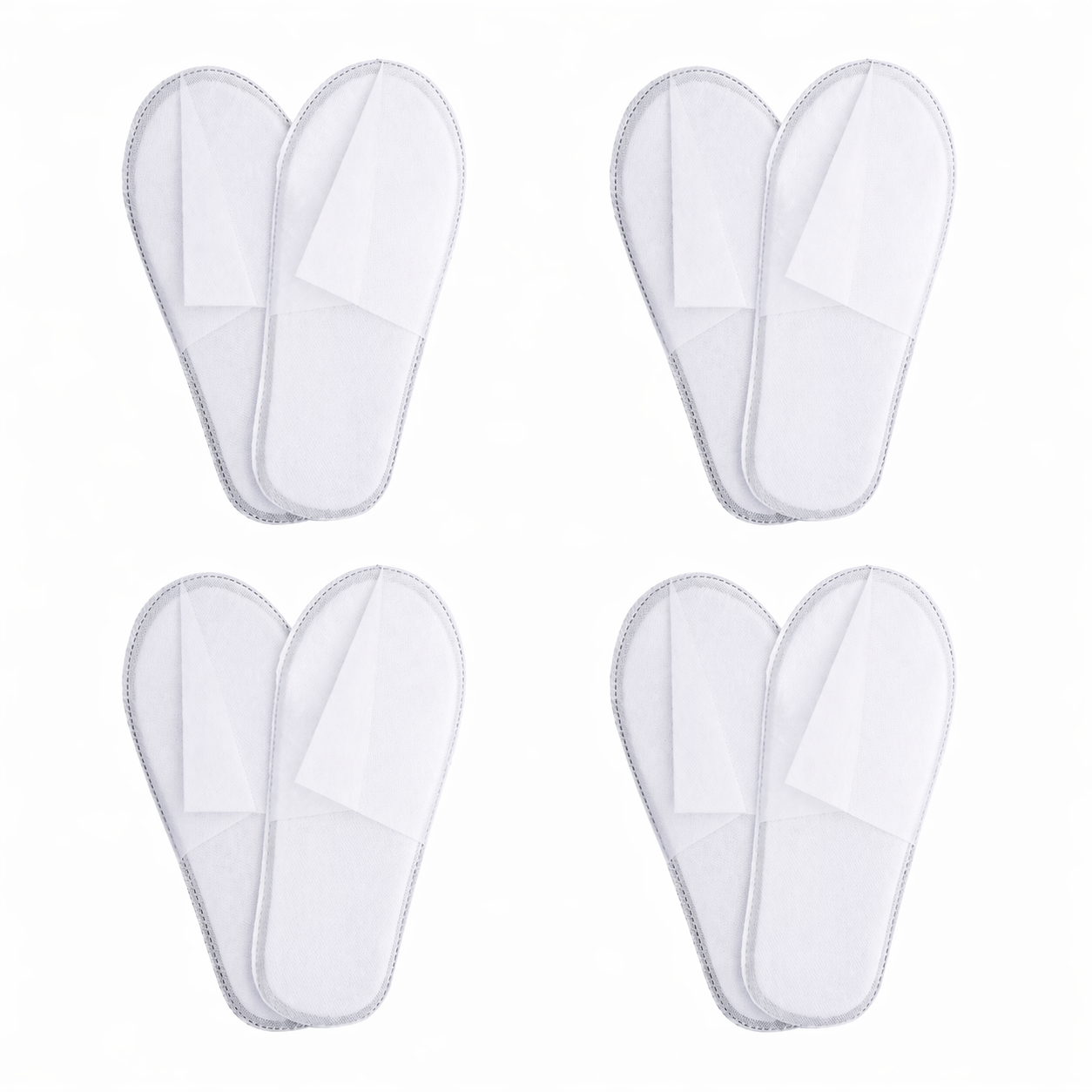 Disposable Slippers 4 Pairs, Hotel Guest Slippers Closed Toe for Spa, Airbnb, Travel, Hospitality Use