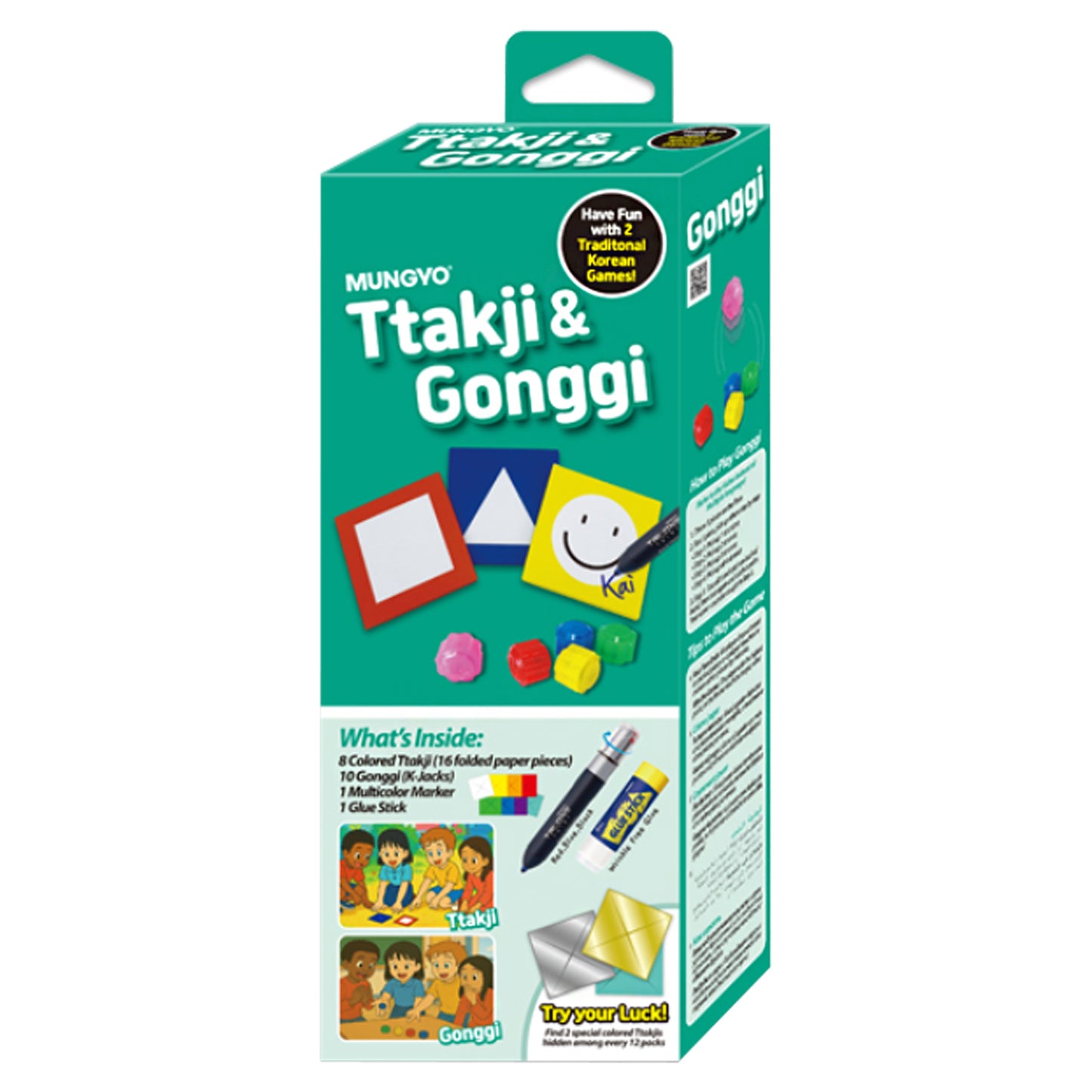 Mungyo Traditional Korean Ttakji & Gonggi Play Set