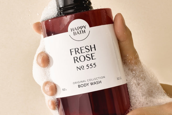Happy Bath Fresh Rose NO 555  aroma Perfumed body wash Korean Beauty original collection 910g 32 oz
