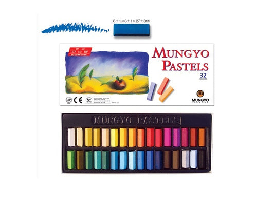 Mungyo Non Toxic Mungyo Soft Pastel Set of 32 Assorted Colors Square Chalk