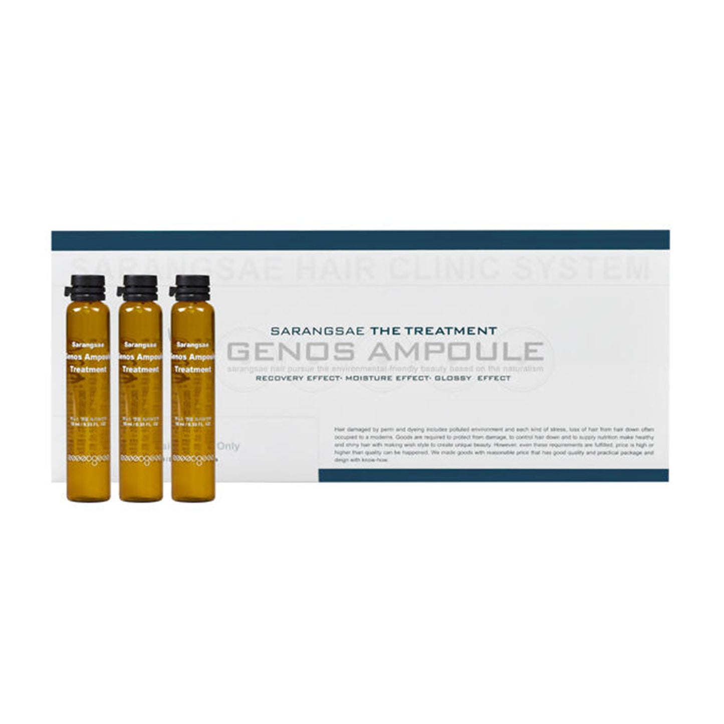 Sarangsae Pop Genos Hair Treatment Ampoule 0.34 oz x3 (10ml) Korean Damage Repair Care