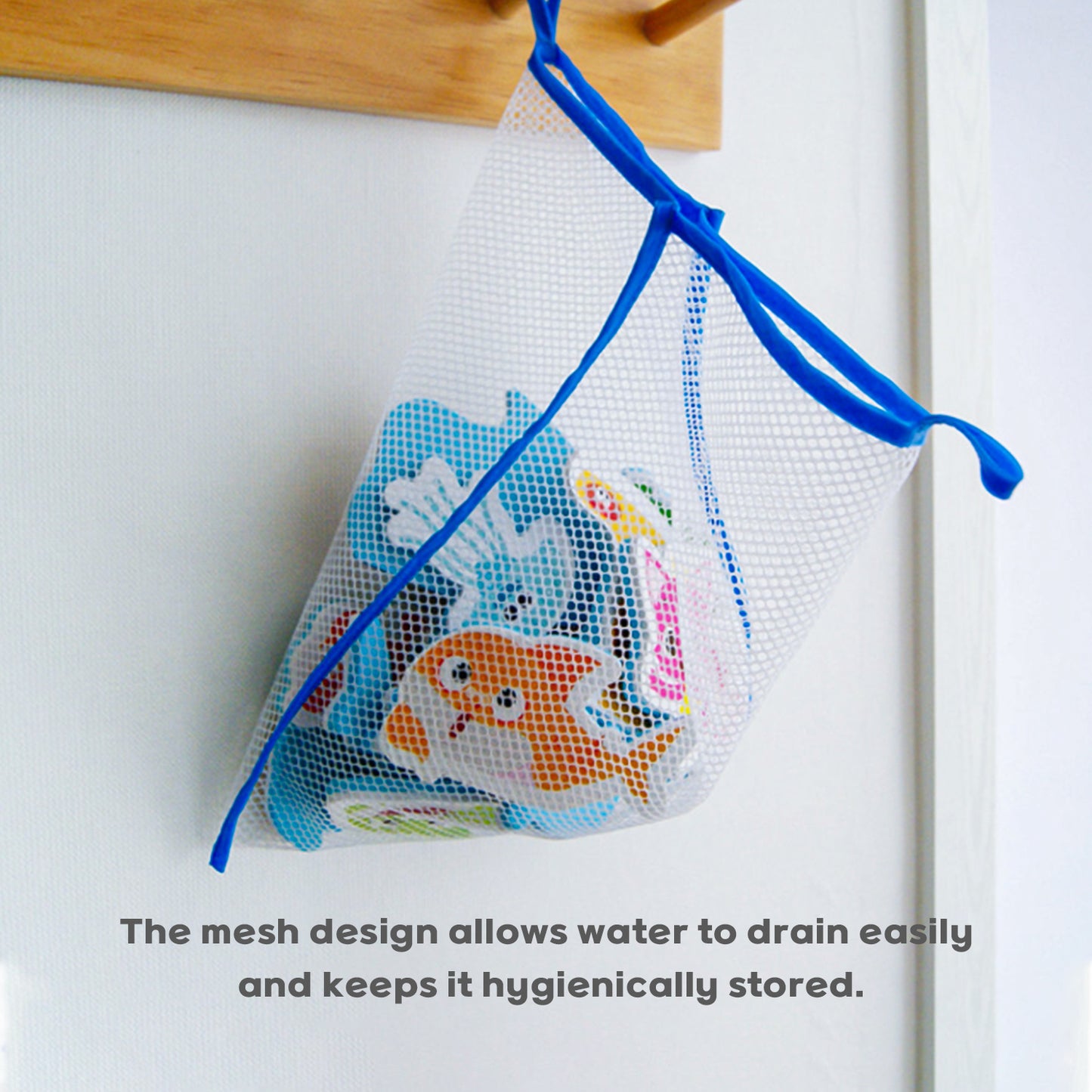 Character Bath Time Foam Stickers Set – 23 Pieces with Mesh Storage Bag