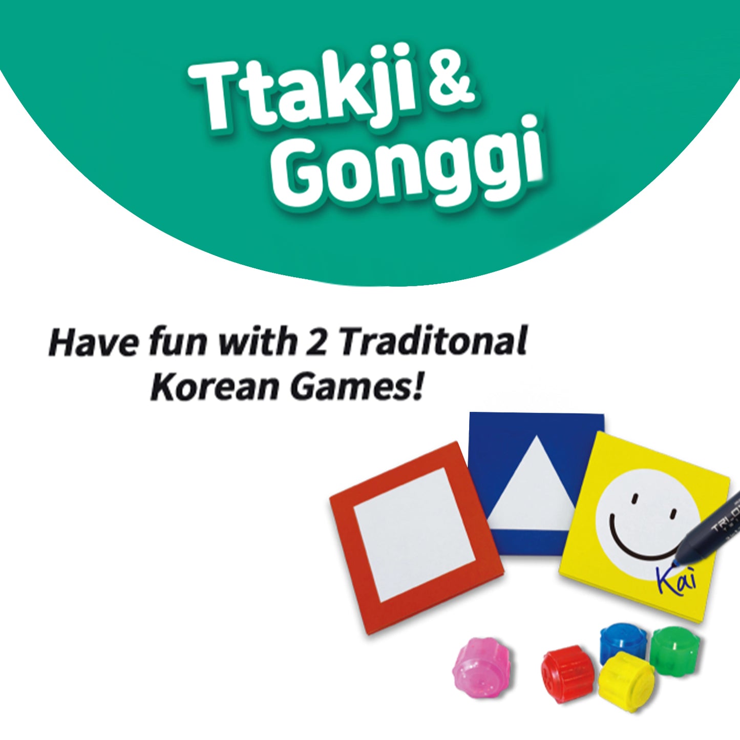 Mungyo Traditional Korean Ttakji & Gonggi Play Set