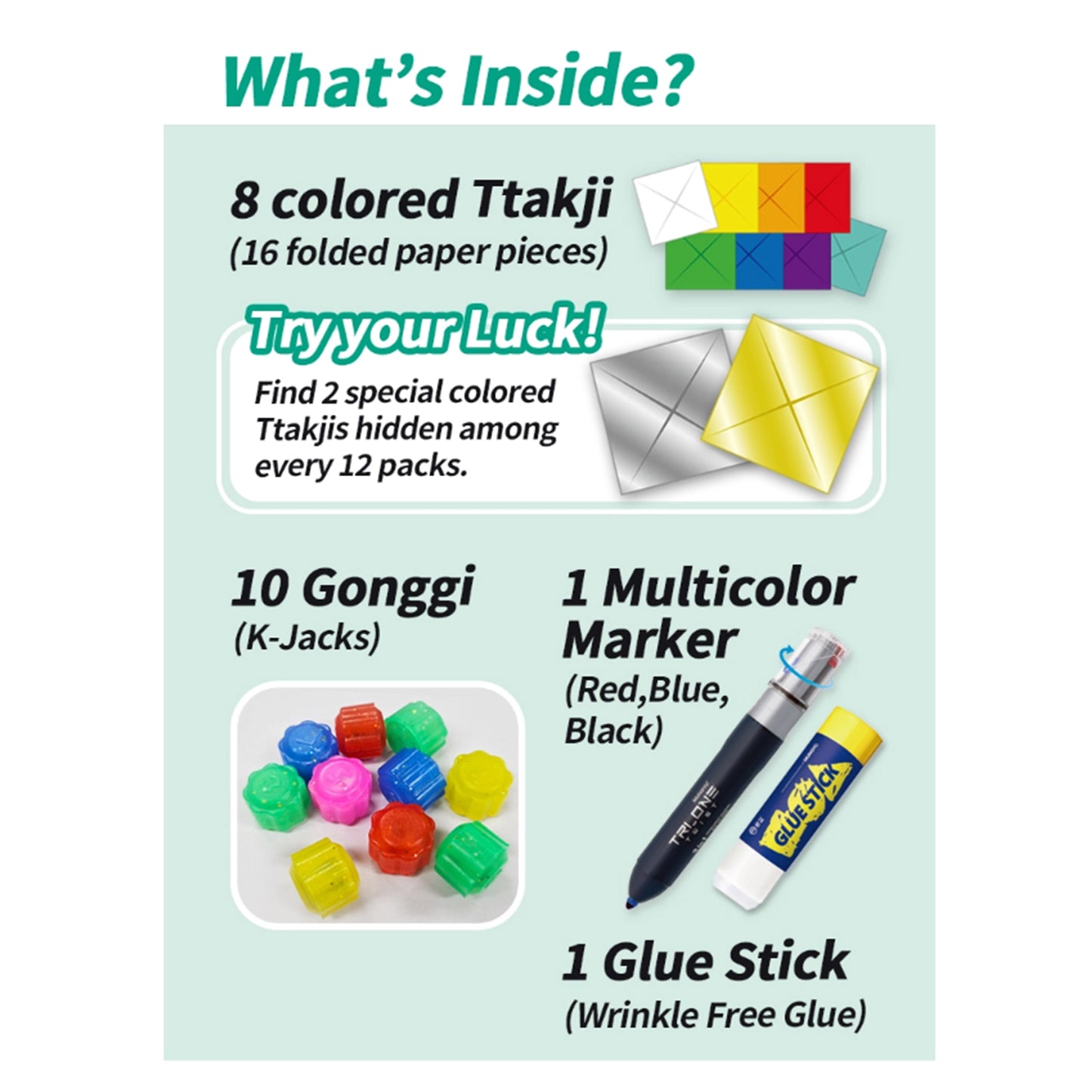 Mungyo Traditional Korean Ttakji & Gonggi Play Set