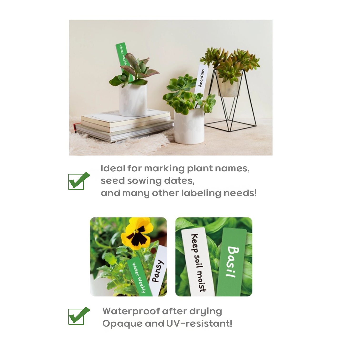 Simple Garden Marker 1 Pack (2pcs) compatible for Mungyo – Suitable for Plant Names, Sowing Dates & More