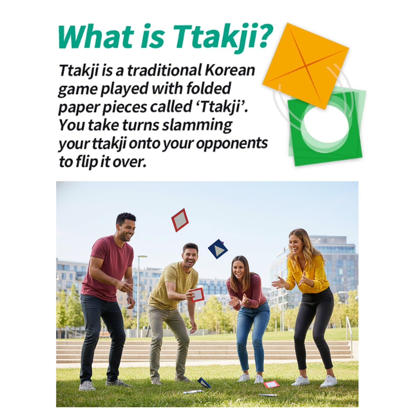 Mungyo Traditional Korean Ttakji & Gonggi Play Set
