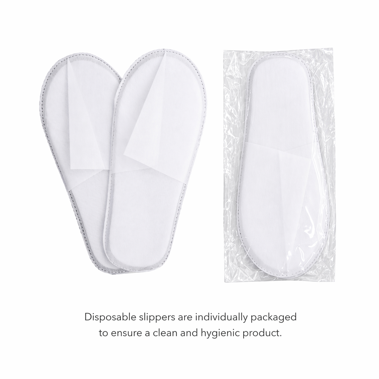 Disposable Slippers 4 Pairs, Hotel Guest Slippers Closed Toe for Spa, Airbnb, Travel, Hospitality Use