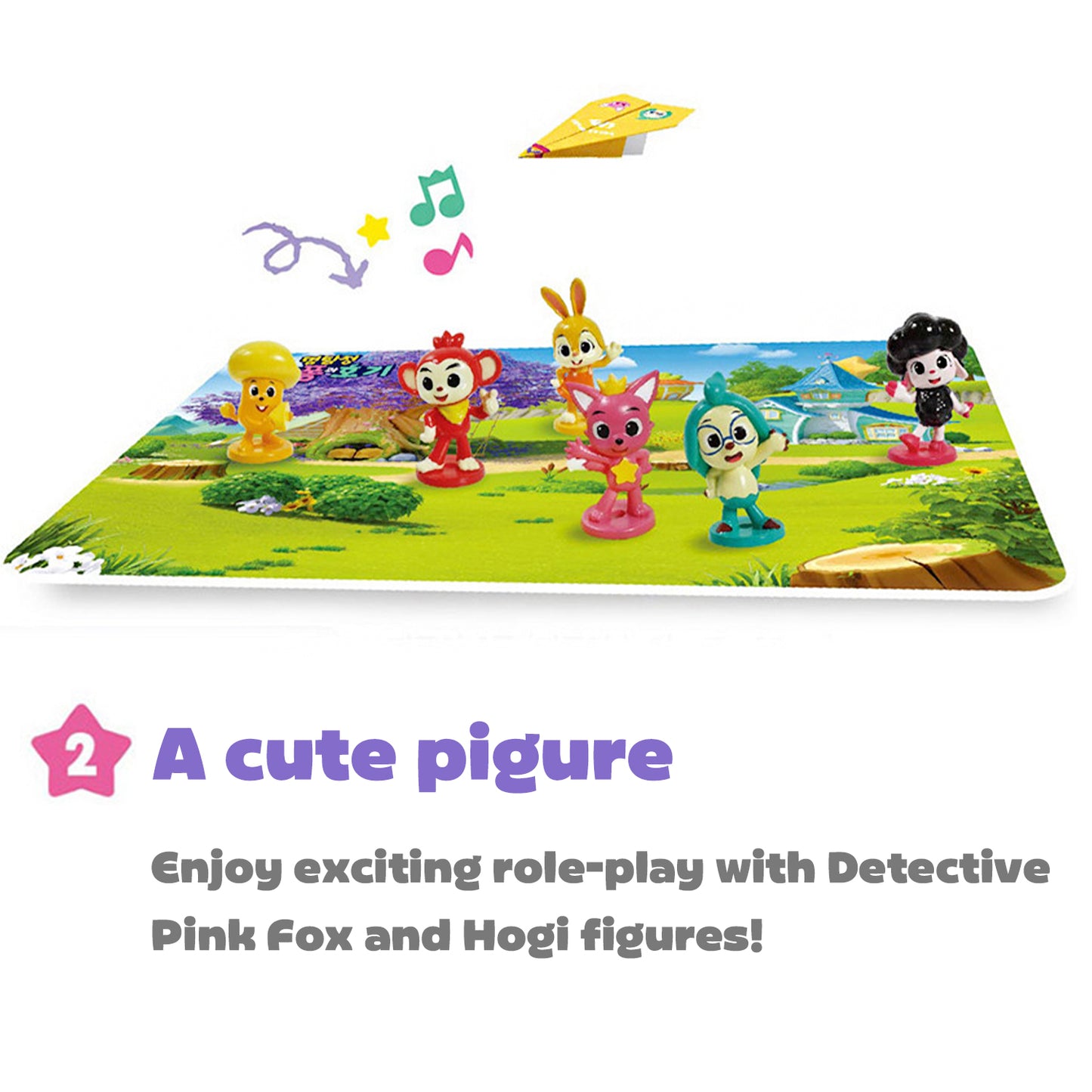 Pinkfong Wonderstar Detective Figure Set – Pinkfong & Hogi Kids Toy, 6pcs