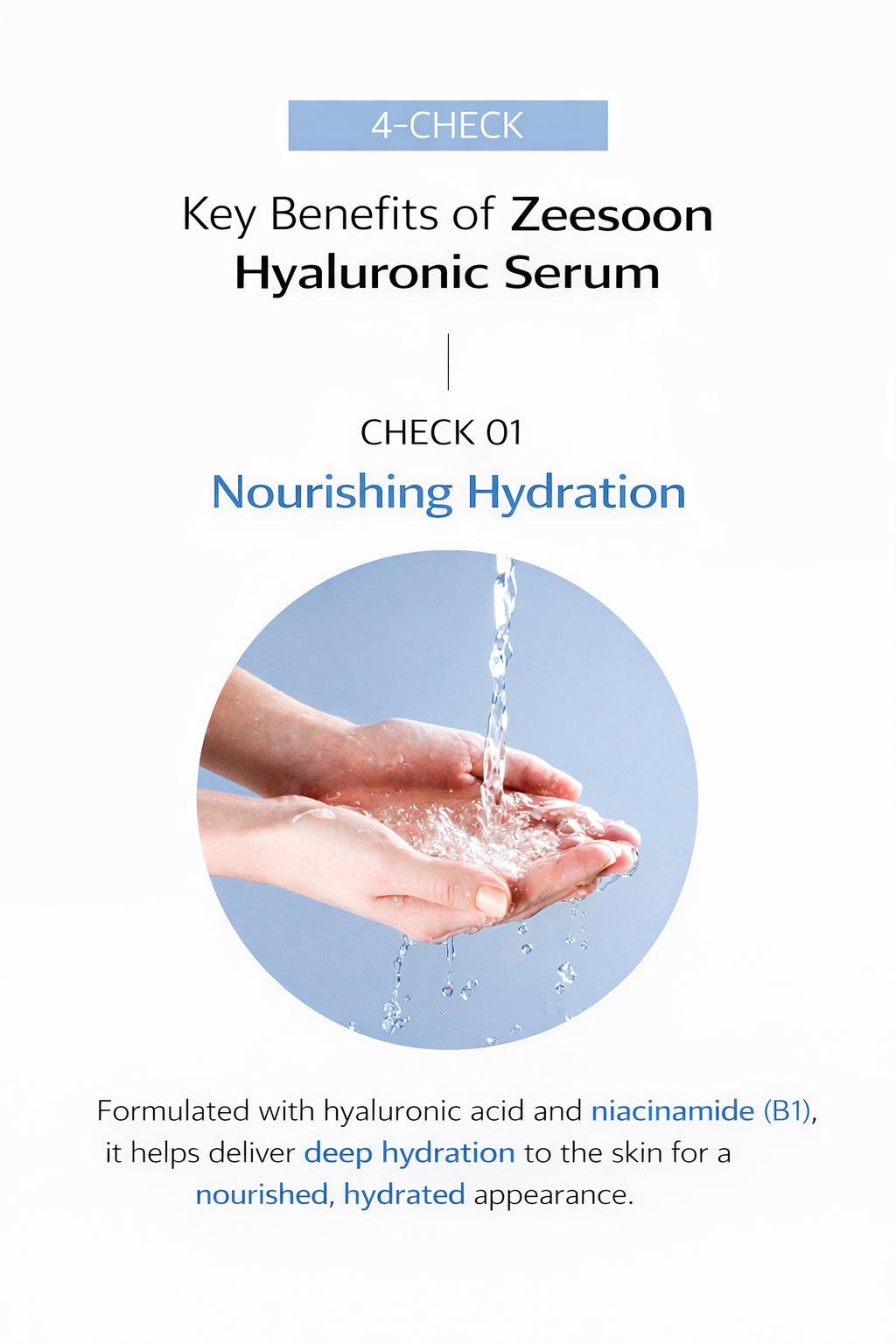 Zeesoon Hyaluronic Serum, Hydrating Facial Serum, 1.69 fl.oz (50 ml)