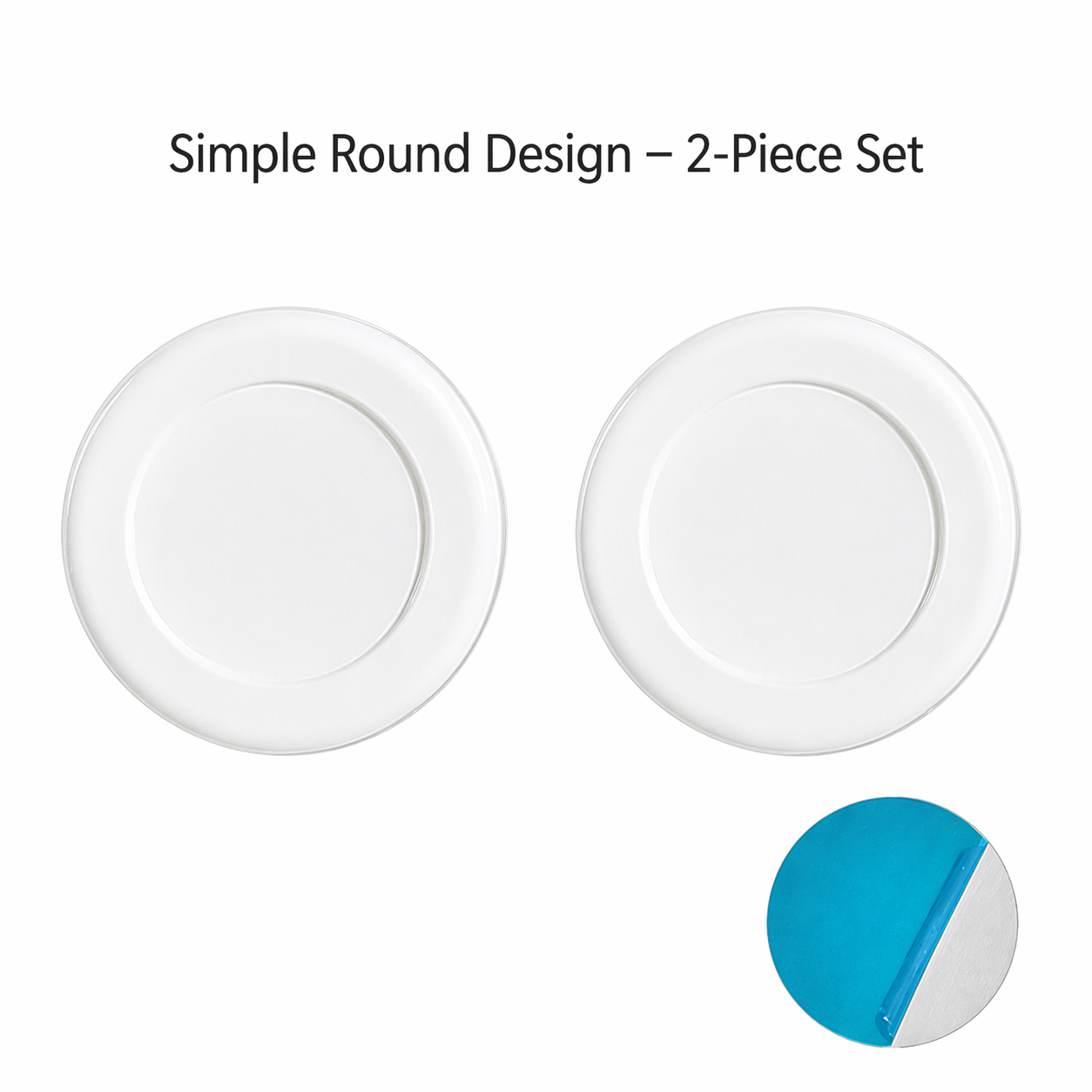 Magnetic Remote Control Holder Wall Mount, Round Magnet 2 Pack, Adhesive Remote Organizer, No Drill Remote Storage for TV, AC, Media Devices