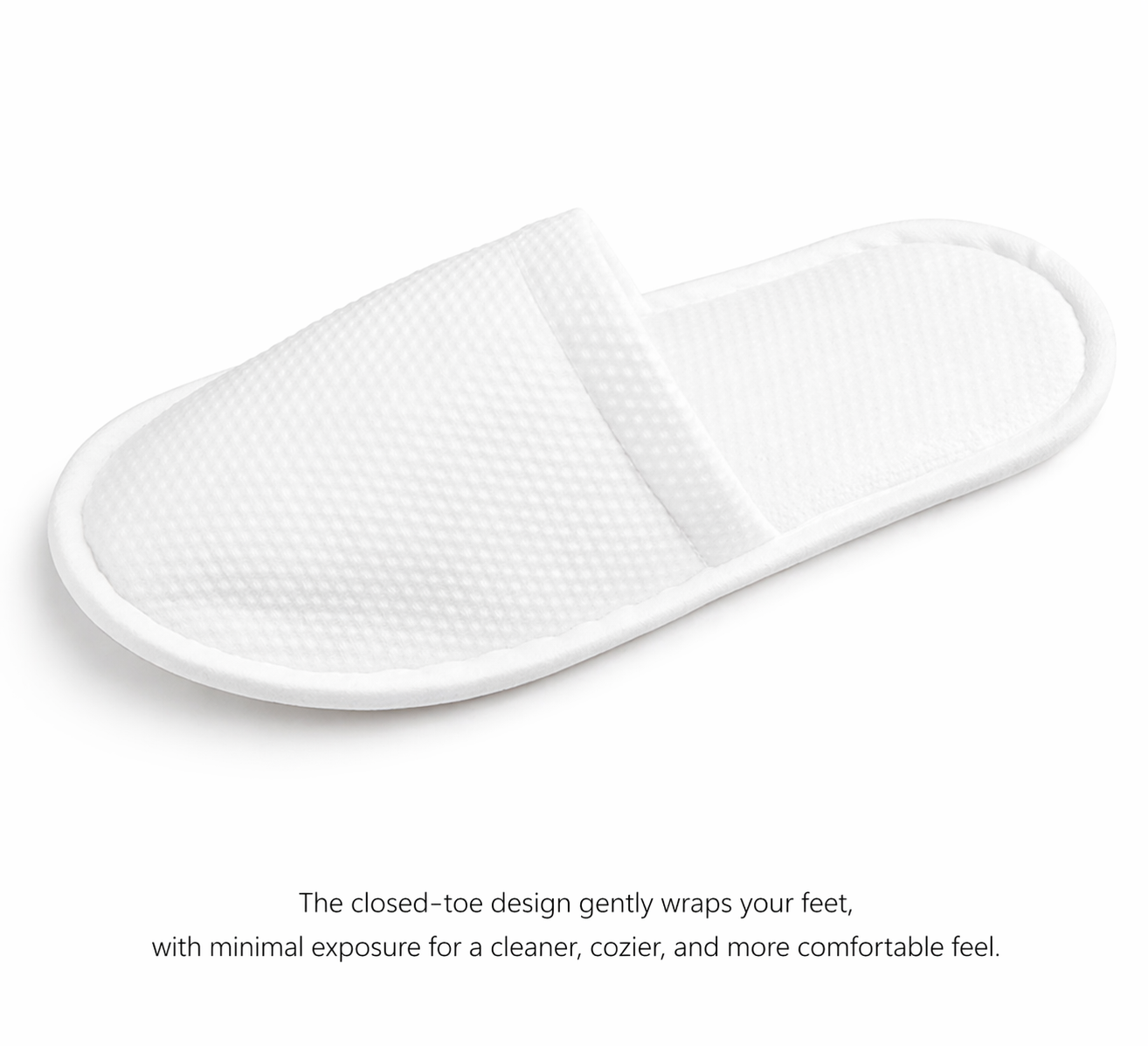 Disposable Slippers 4 Pairs, Hotel Guest Slippers Closed Toe for Spa, Airbnb, Travel, Hospitality Use