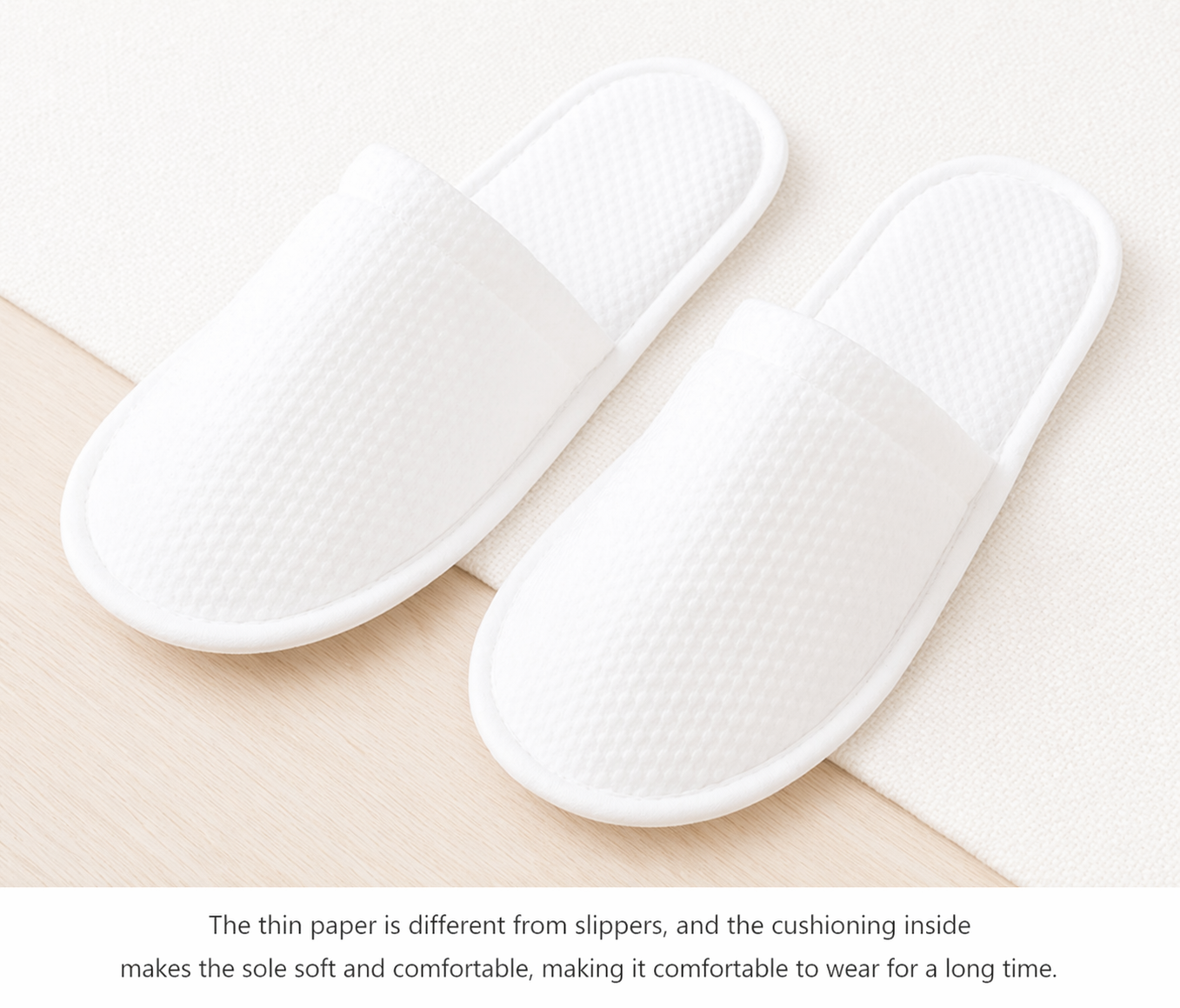Disposable Slippers 4 Pairs, Hotel Guest Slippers Closed Toe for Spa, Airbnb, Travel, Hospitality Use