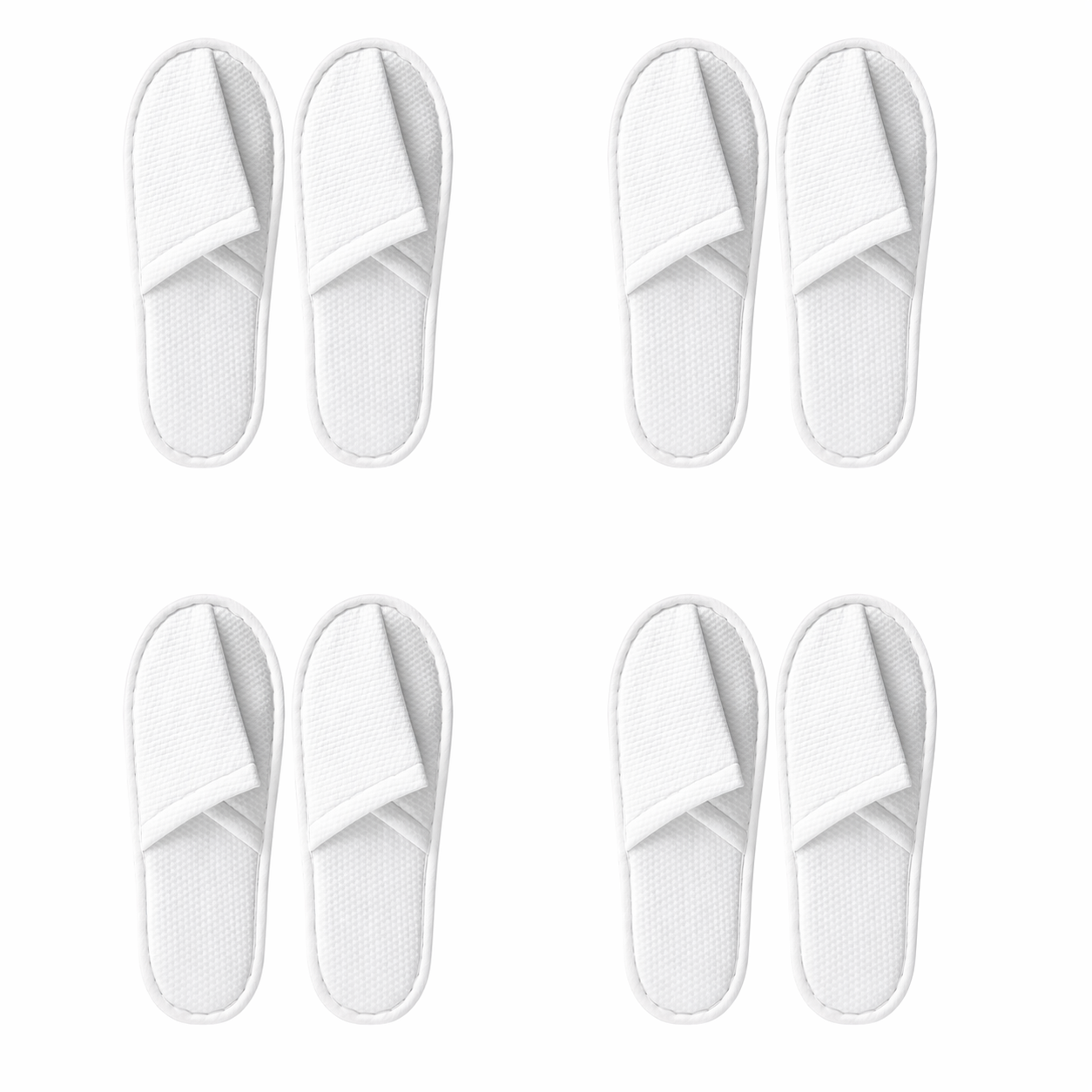 Disposable Slippers 4 Pairs, Hotel Guest Slippers Closed Toe for Spa, Airbnb, Travel, Hospitality Use