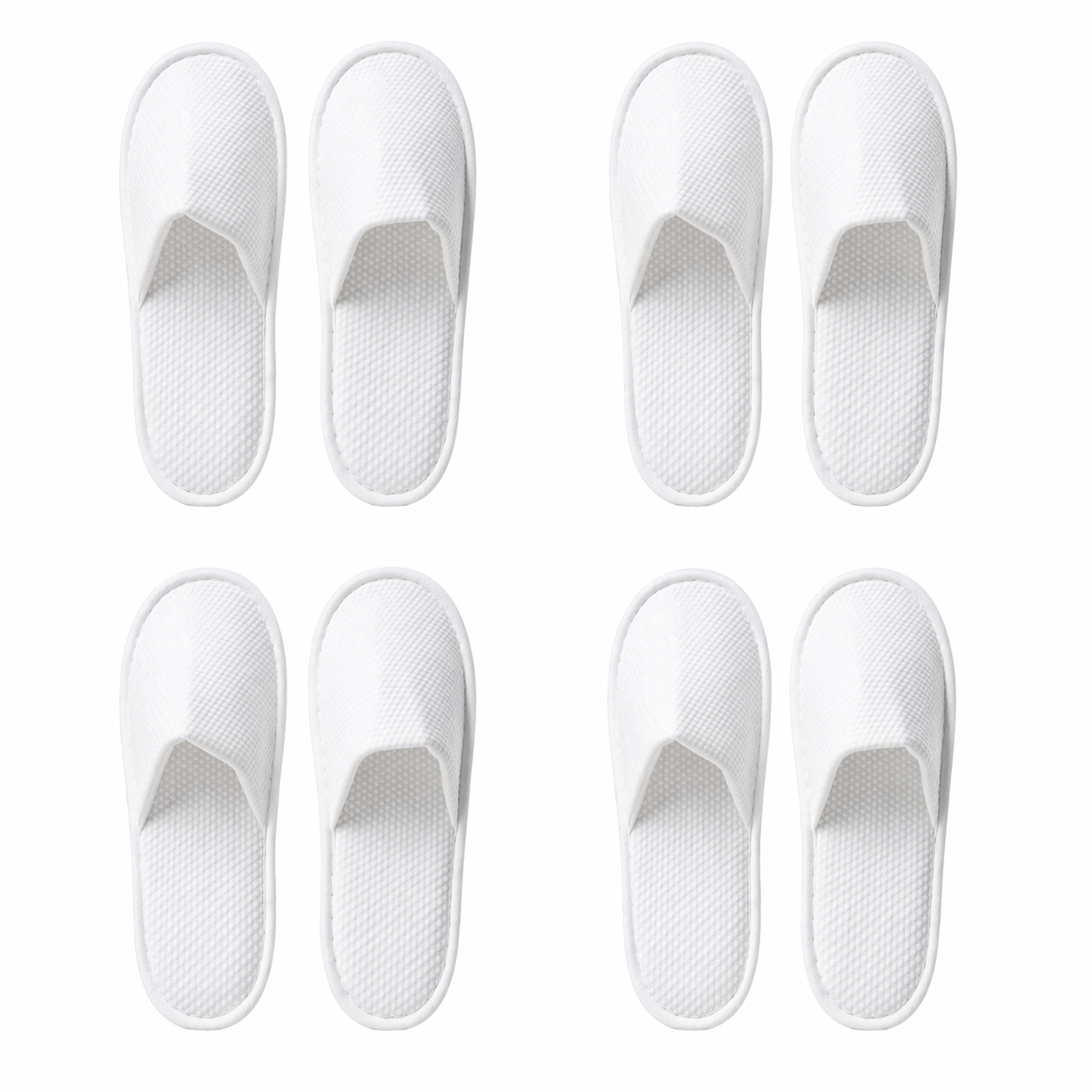 Disposable Slippers 4 Pairs, Hotel Guest Slippers Closed Toe for Spa, Airbnb, Travel, Hospitality Use