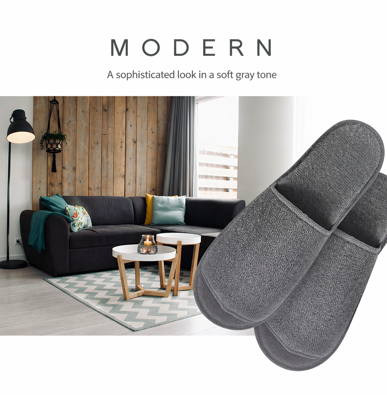 Disposable Slippers 4 Pairs, Hotel Guest Slippers Closed Toe for Spa, Airbnb, Travel, Hospitality Use