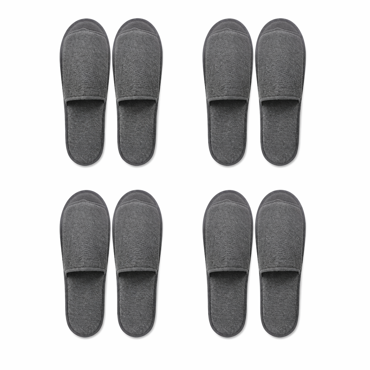 Disposable Slippers 4 Pairs, Hotel Guest Slippers Closed Toe for Spa, Airbnb, Travel, Hospitality Use