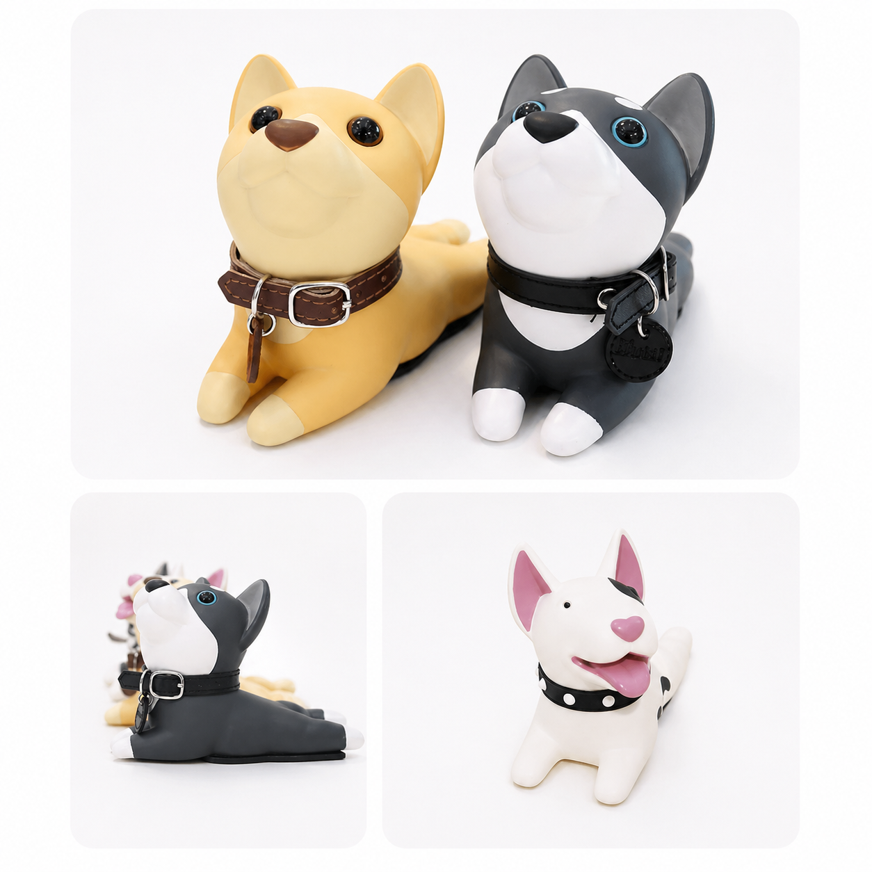 Dog Door Stopper Wedge, Non-Slip Door Stop, Prevents Door Slamming, Cute Puppy Door Stop for Home, Office, Bedroom