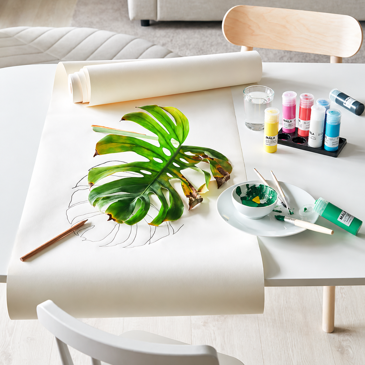 IKEA MALA Drawing Paper Roll, 47 cm Wide, 30 m (98 ft), White