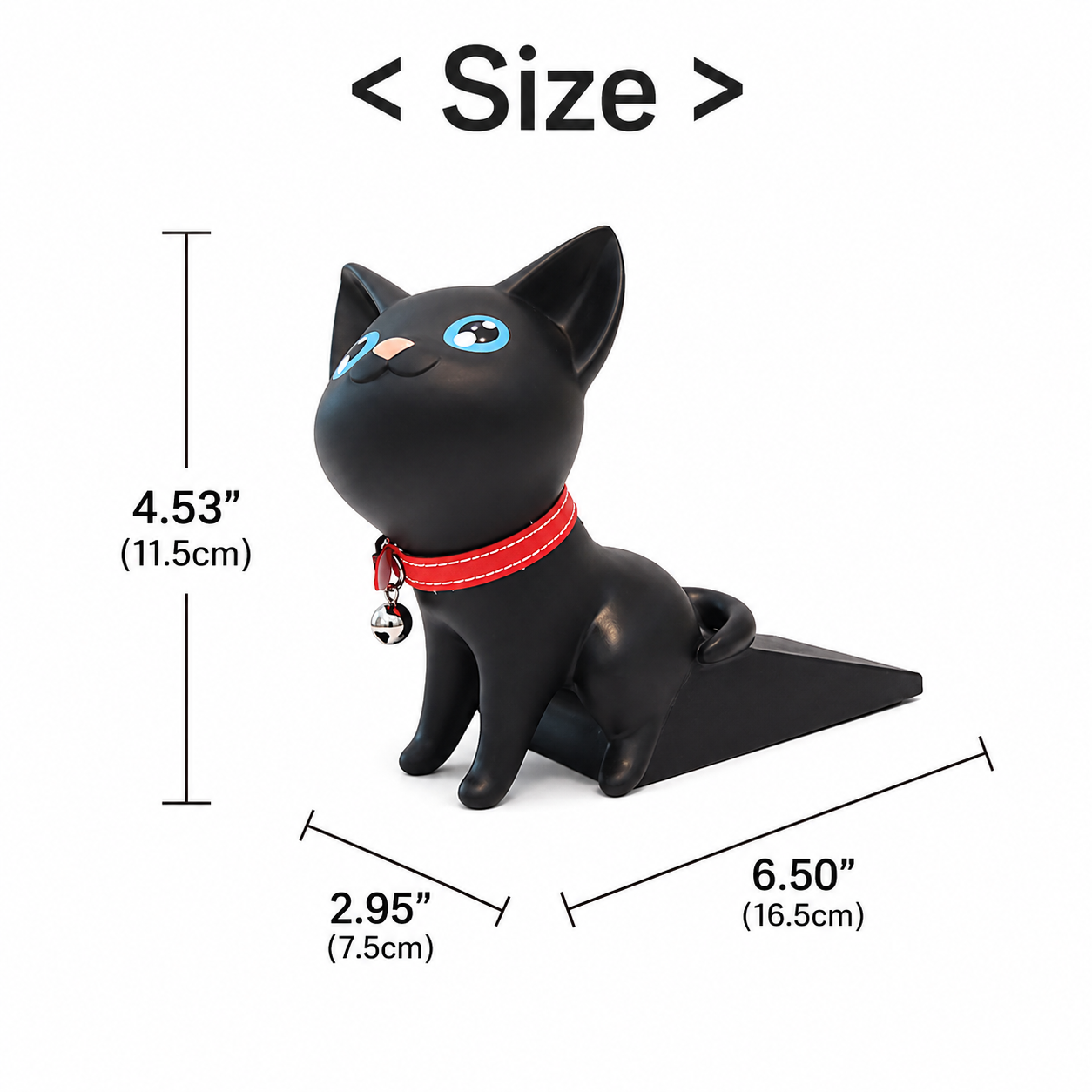 Cat Door Stopper, Anti-Slip Door Wedge, Prevents Door Slamming, Cute Animal Design for Home or Office
