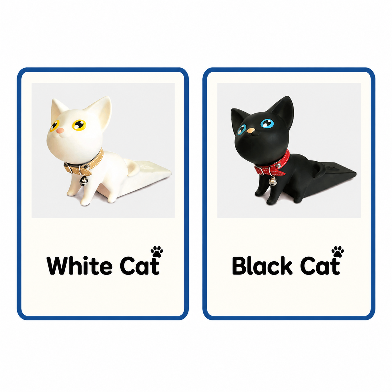 Cat Door Stopper, Anti-Slip Door Wedge, Prevents Door Slamming, Cute Animal Design for Home or Office