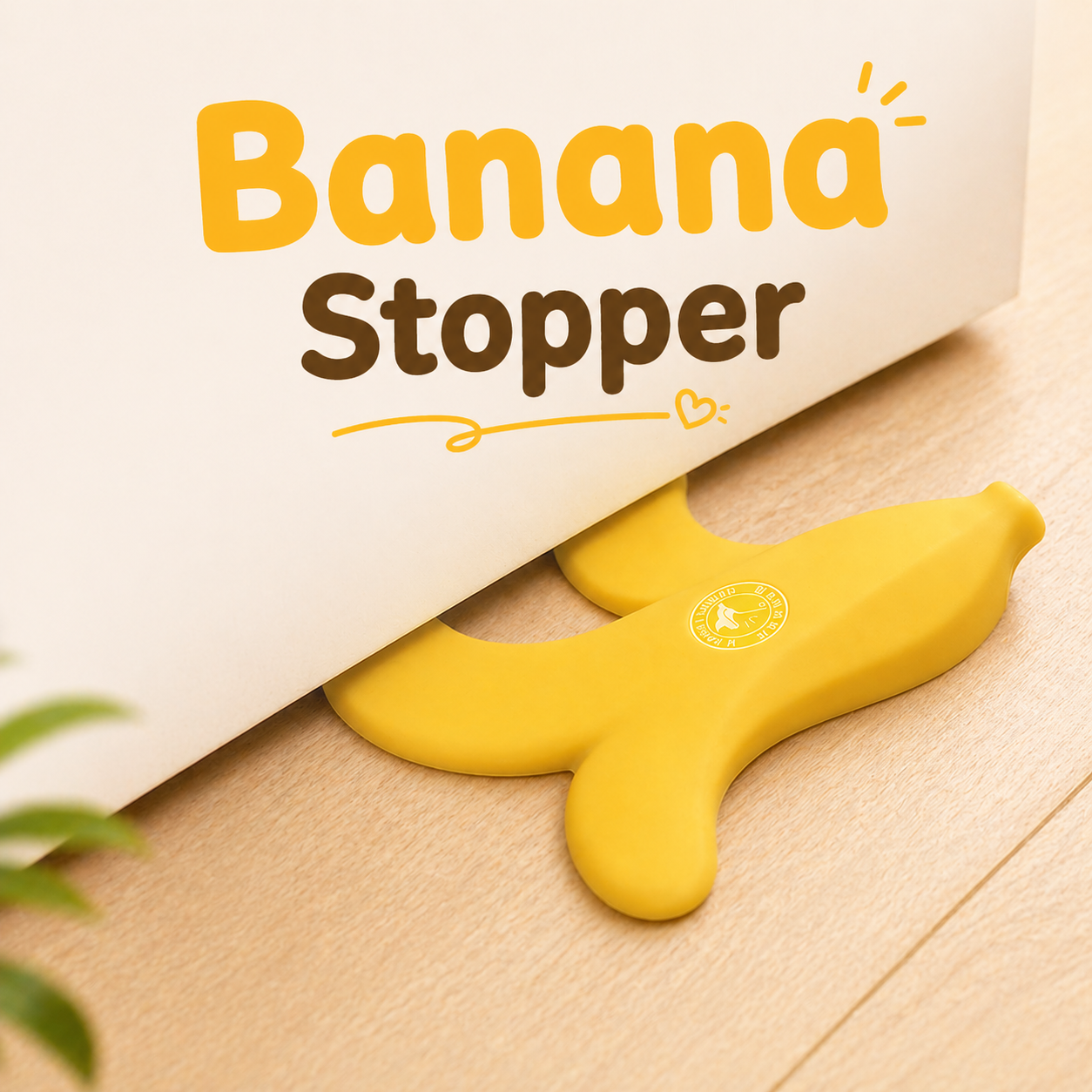 Banana Door Stopper, Non-Slip Door Stop Wedge, Prevents Door Slamming, Funny Door Stop for Home & Office