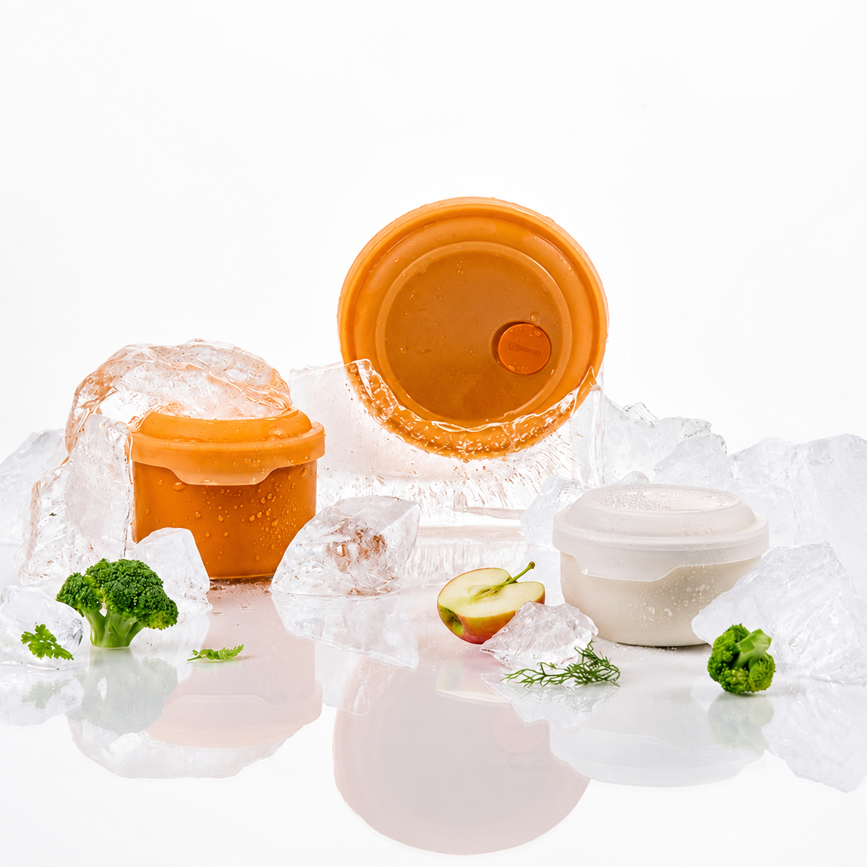 Sillymann Easy View Silicone Soup Container 16.9 oz (500ml) - Stackable Food Storage Container for Freezer & Microwave