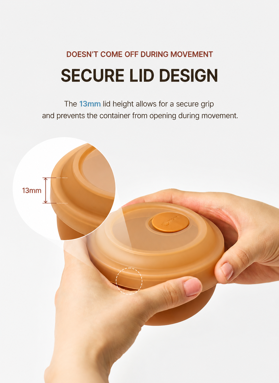 Sillymann Easy View Silicone Food Container 8.1 oz (240ml) - Flexible Stackable Storage Container for Everyday Meals